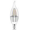 4pcs 5W E12 Candelabra Bulbs 600 LM 50W Equivalent Candle Flame Tip Light Bulb 3000K Warm White Non-Dimmable Lamp