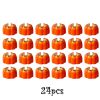 12/24pcs Halloween Pumpkin Candle Light Pumpkin Lantern Lamp Ornaments Ghost Festival Props Halloween Party Supplies Home Decor