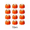 12/24pcs Halloween Pumpkin Candle Light Pumpkin Lantern Lamp Ornaments Ghost Festival Props Halloween Party Supplies Home Decor