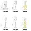 Vintage Glass French Style Candlestick Crystal Glass Candle Holders Simple Wedding Romantic Candlelight Dinner Home Decoration